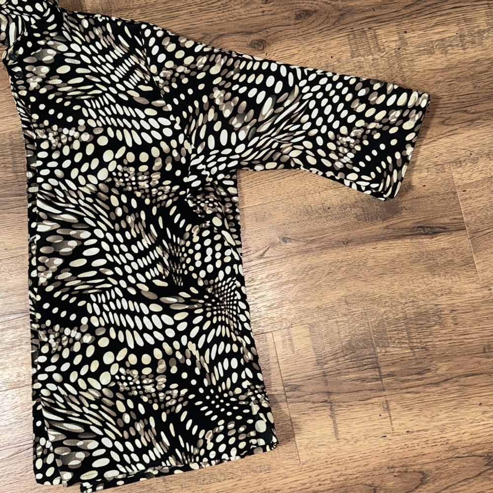 AlLLISON DALEY Black and Cream Button Down Shirt - Picture 7 of 8